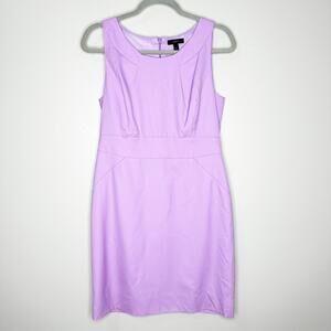 J CREW Womens Sheath Dress Sleeveless Knee Length Round Neck Wool Purple Size 8P